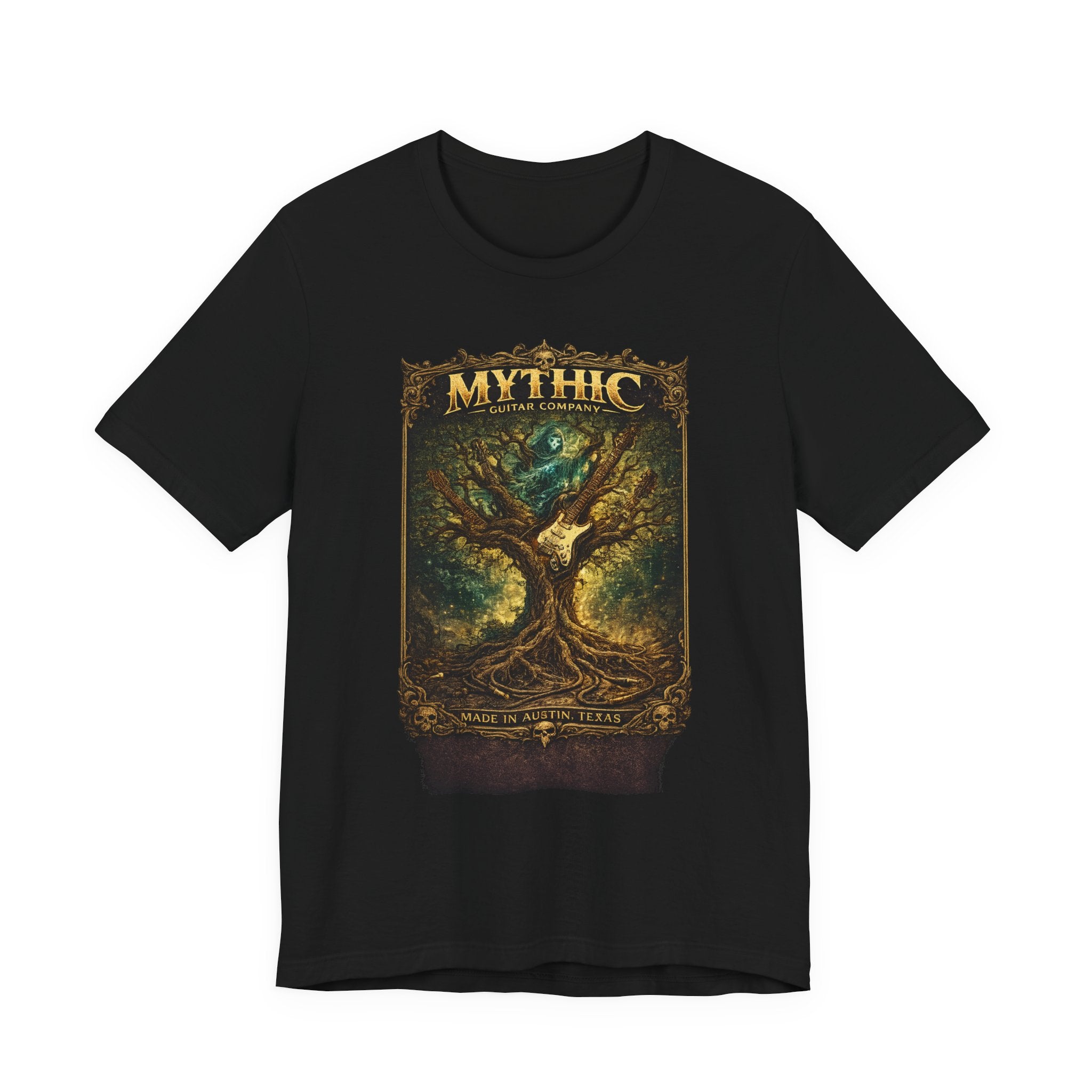 An image of Tree Mythic Guitar Co T-shirt