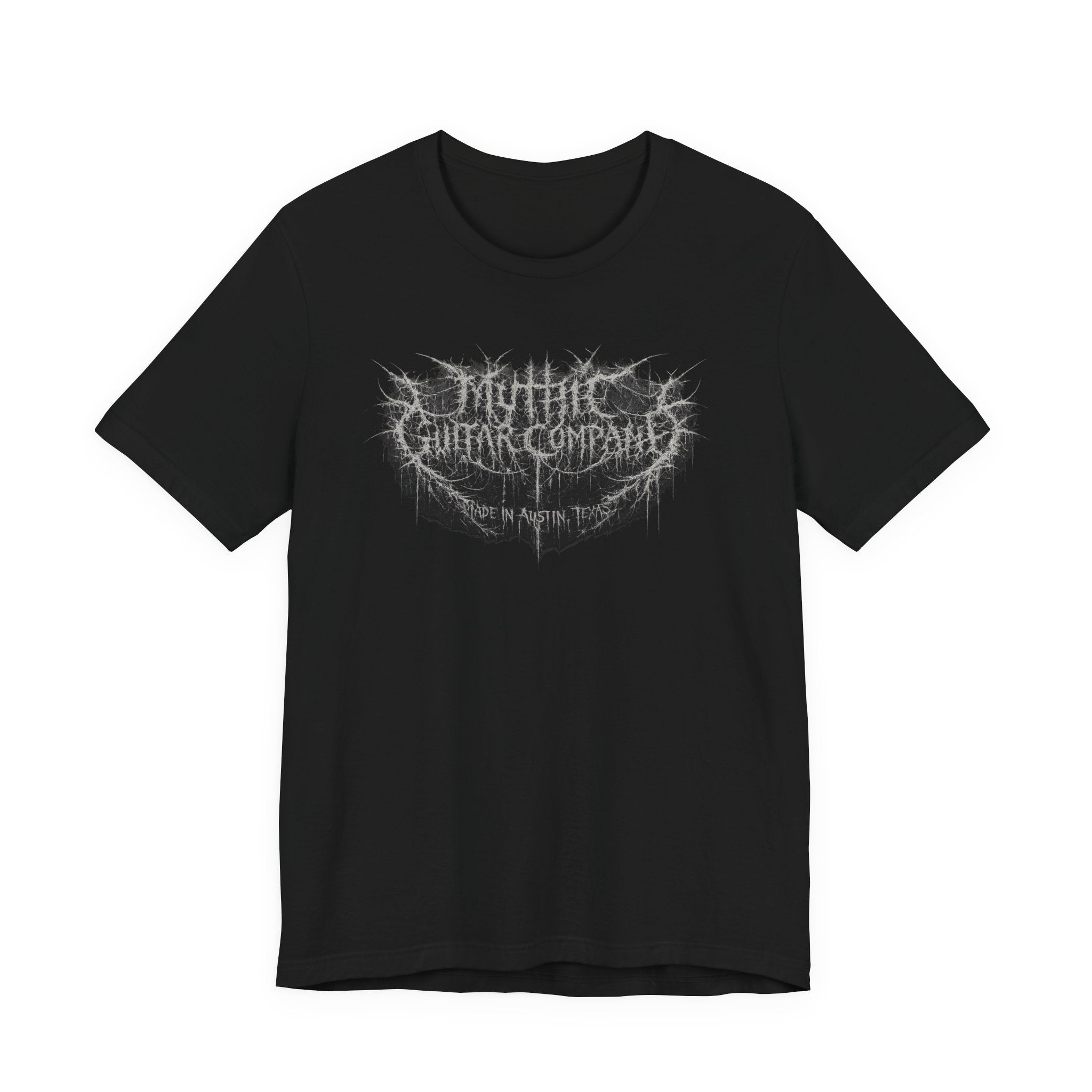 An image of Black Metal Mythic Guitar Co T-shirt